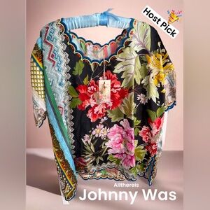 🎉HP NWT Johnny Was Silk top